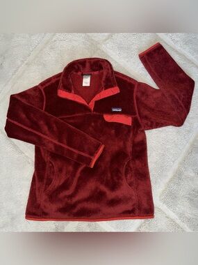 Patagonia Women's Re-Tool Snap-T Fleece Pullover in Maroon